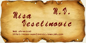Miša Veselinović vizit kartica